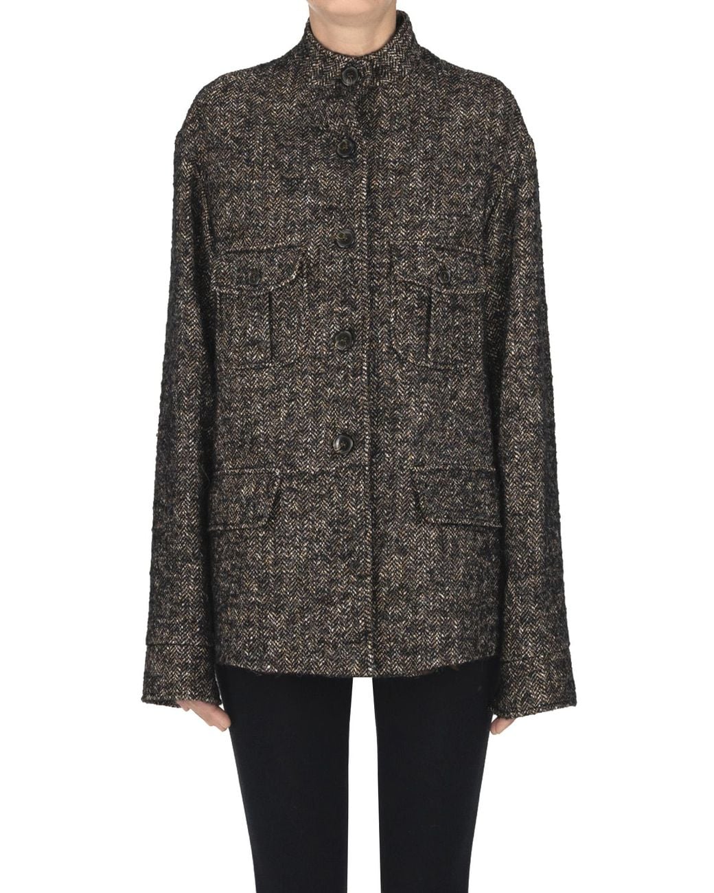 Kiltie Gray Angel Harringbone Jacket