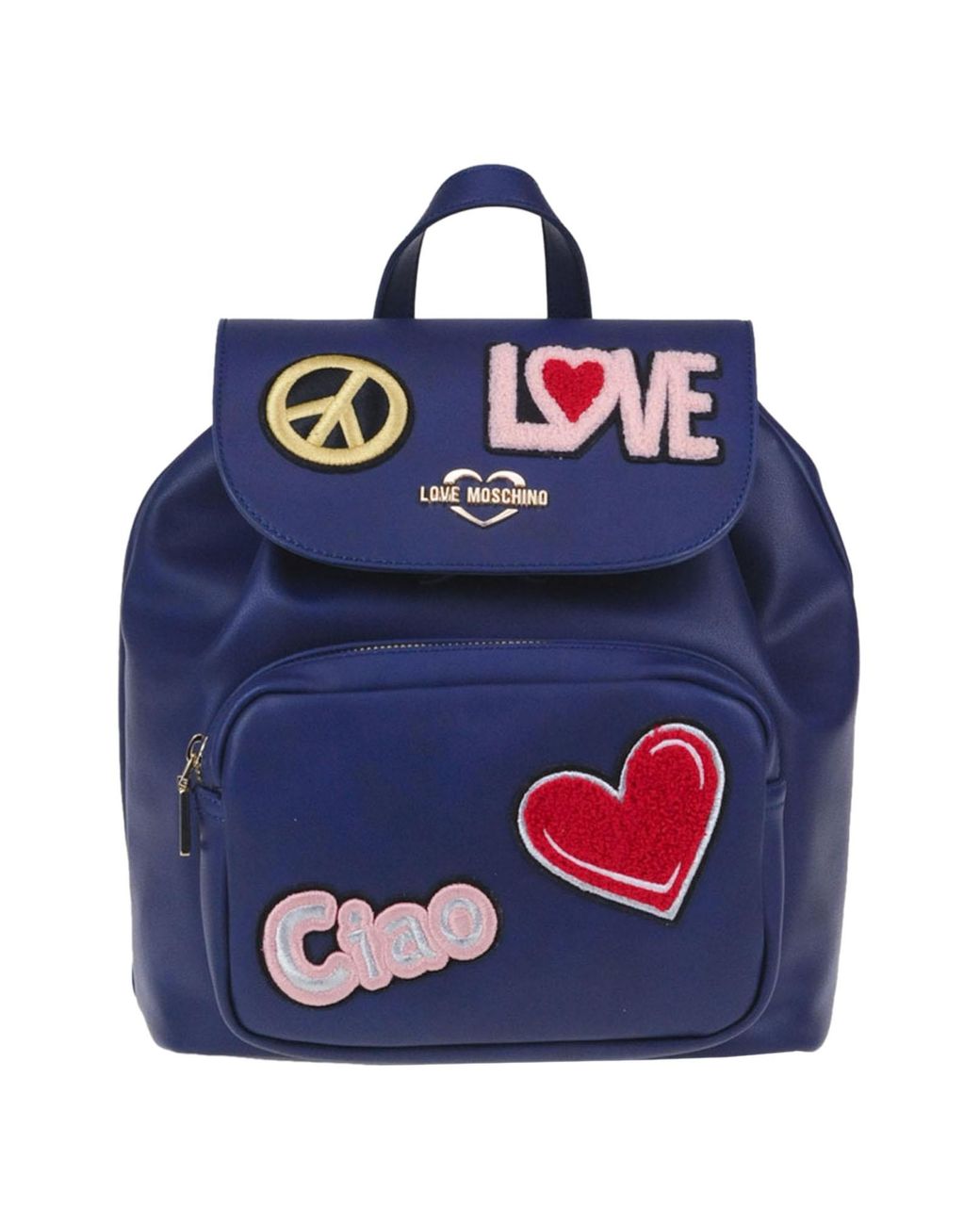 Love Moschino Ecoleather Backpack in Blue Lyst
