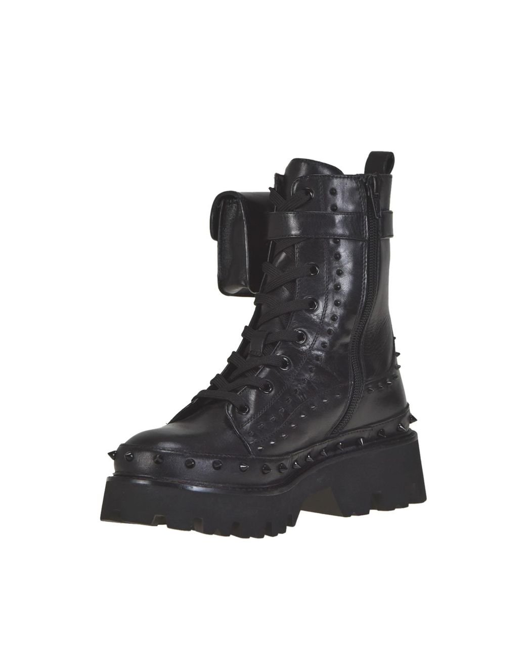 Pinko Salvador Combat Boots in Black Lyst