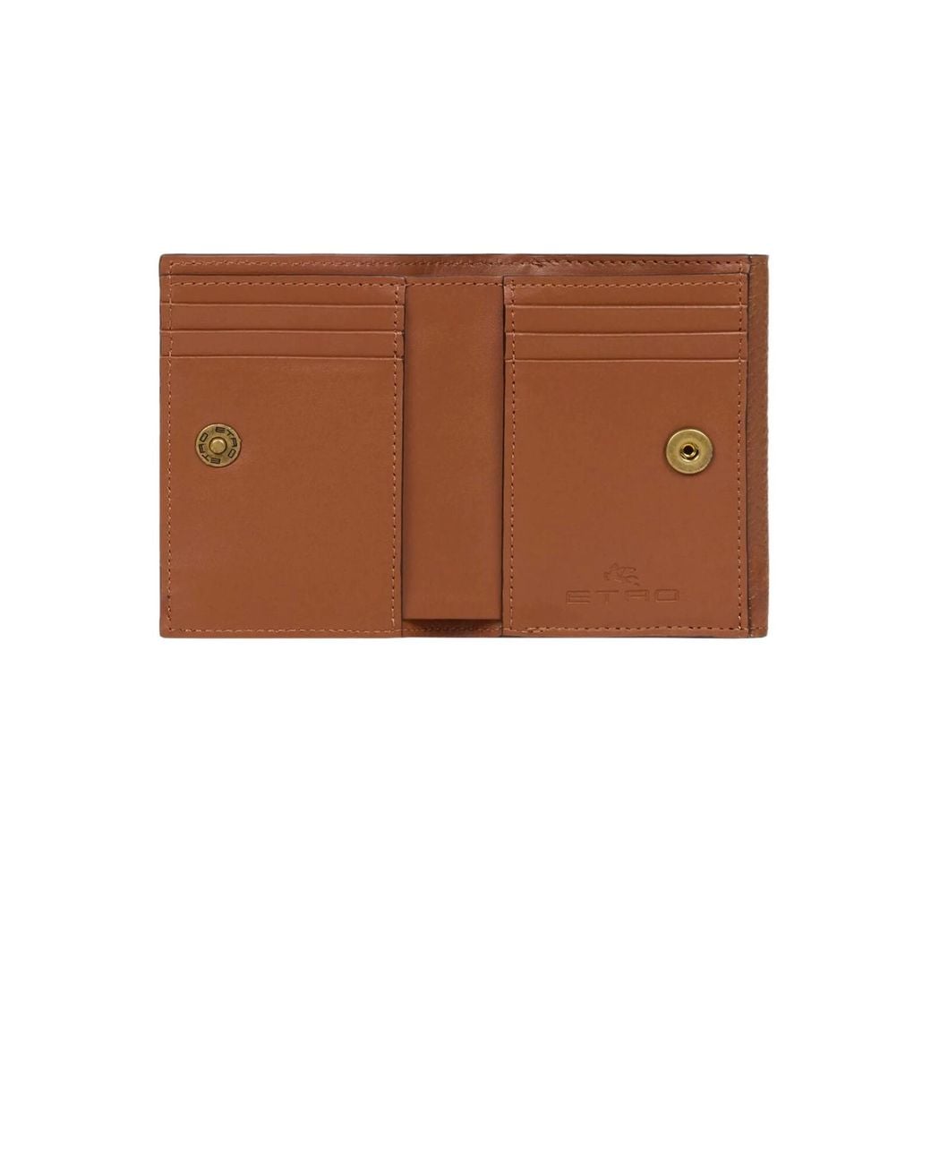 Etro Brown Leather Mini Wallet