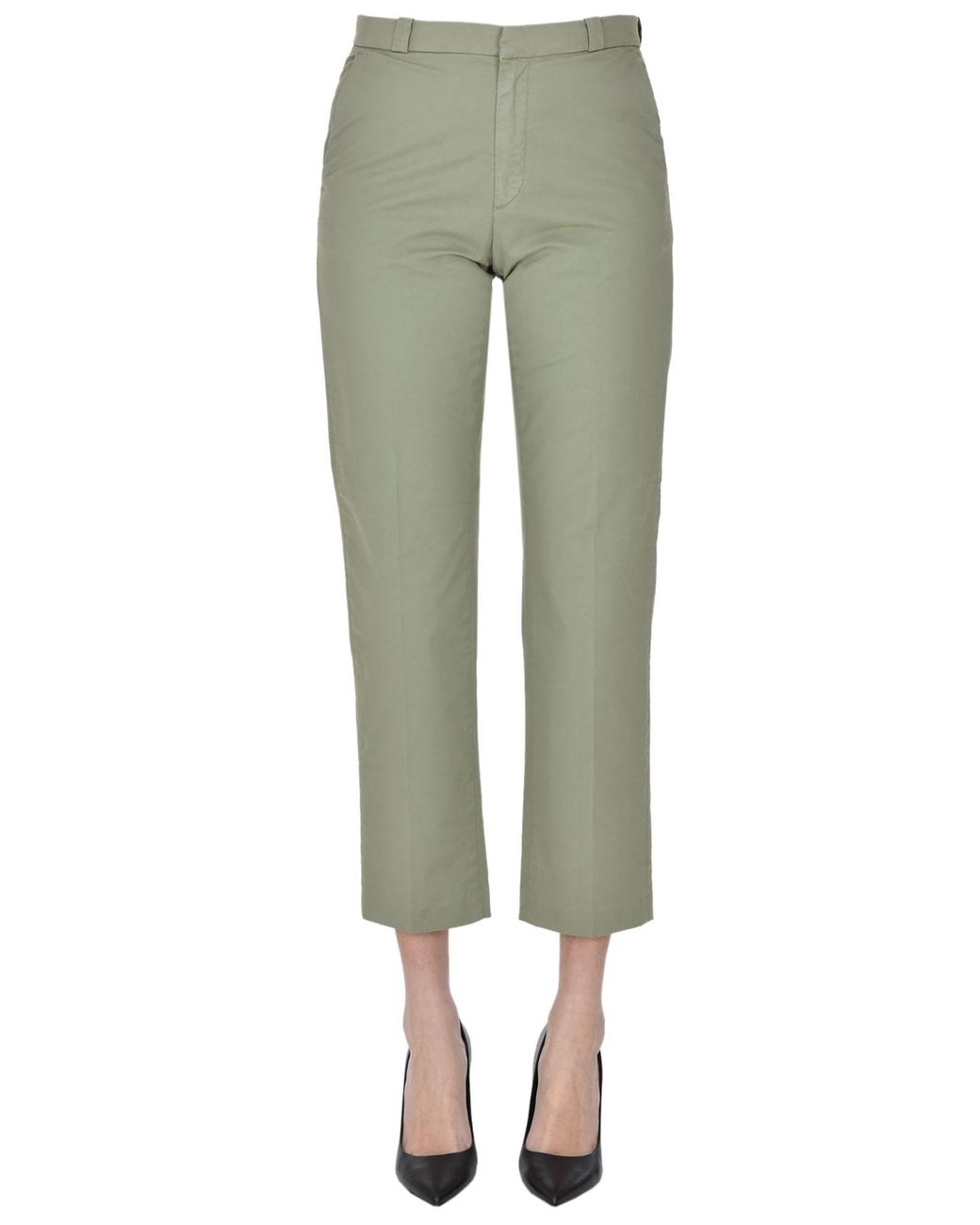 Haikure Cotton Chino Trousers in Green | Lyst