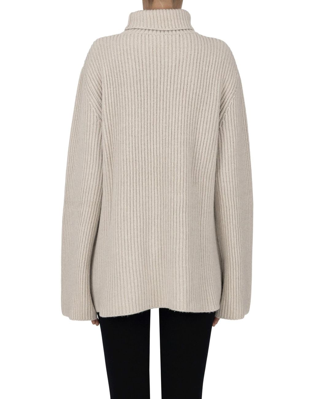 EXCUSE·MOI Natural Ribbed Cashmere Pullover