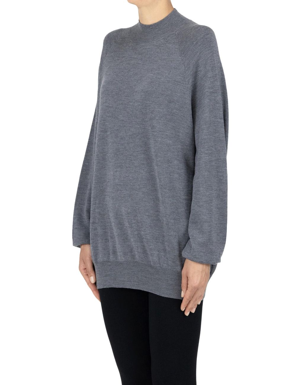 Aspesi Gray Stand-up Collar Pullover