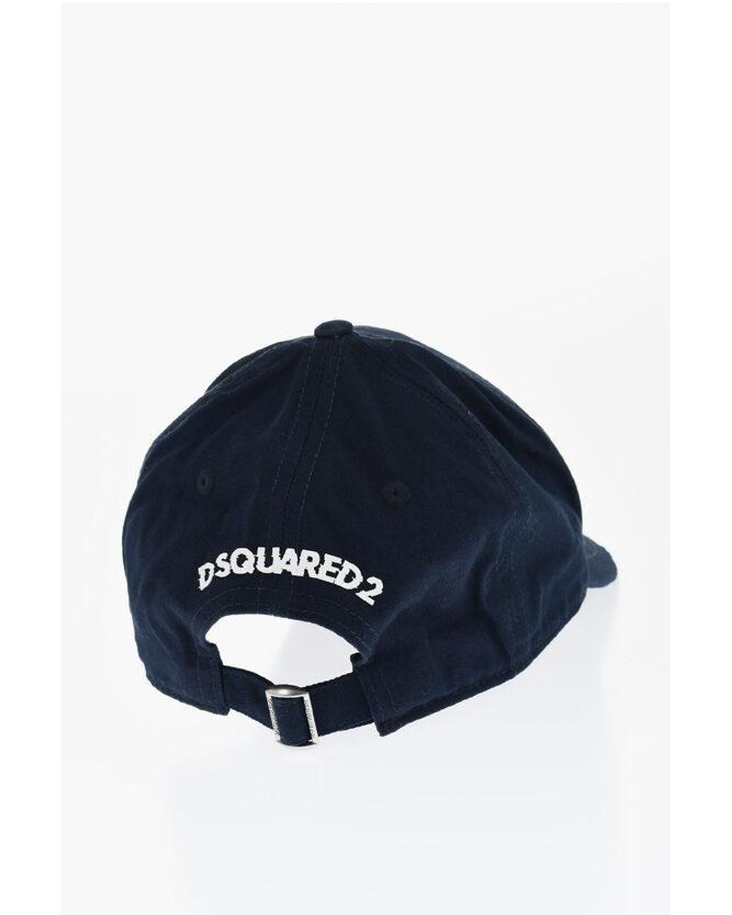 DSquared² Blue Vintage-Effect Baseball Cap With Contrast Print for men