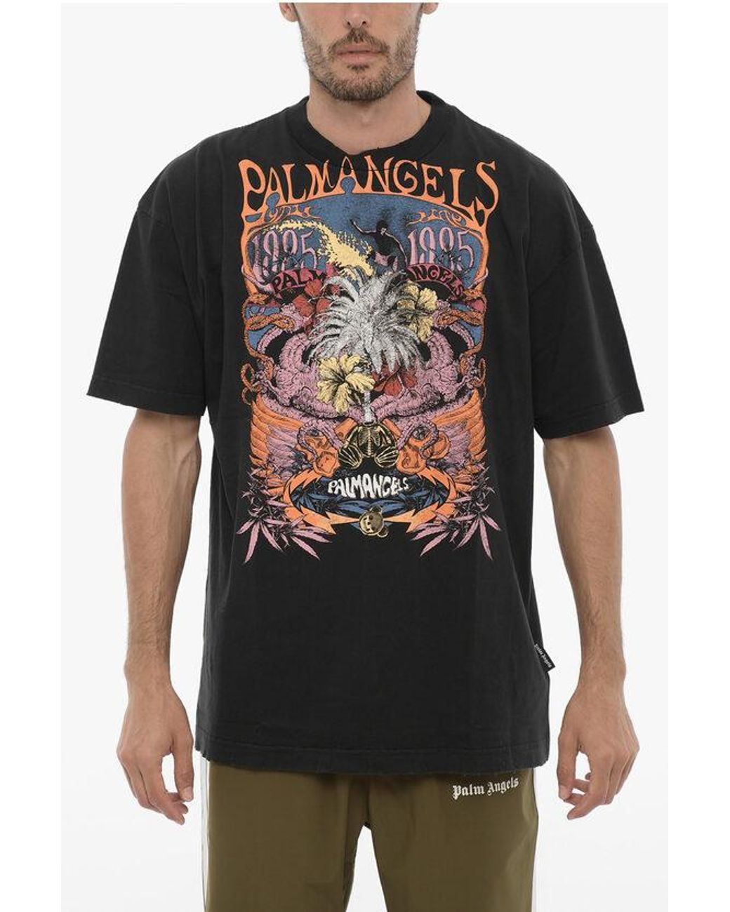 Palm angels crew neck t shirt hotsell