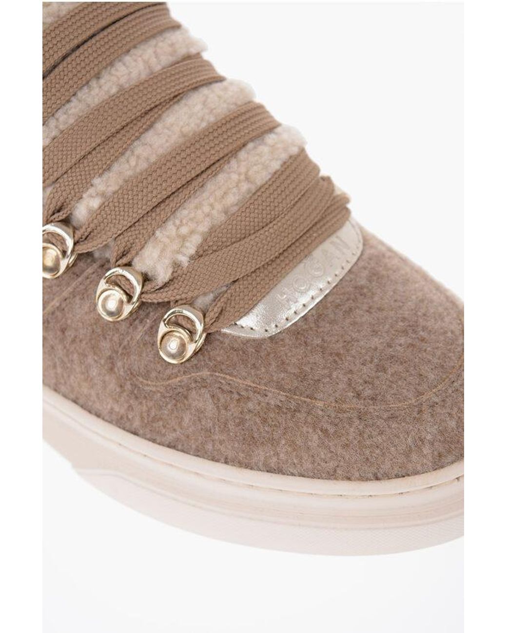 Hogan shearling sneakers deals