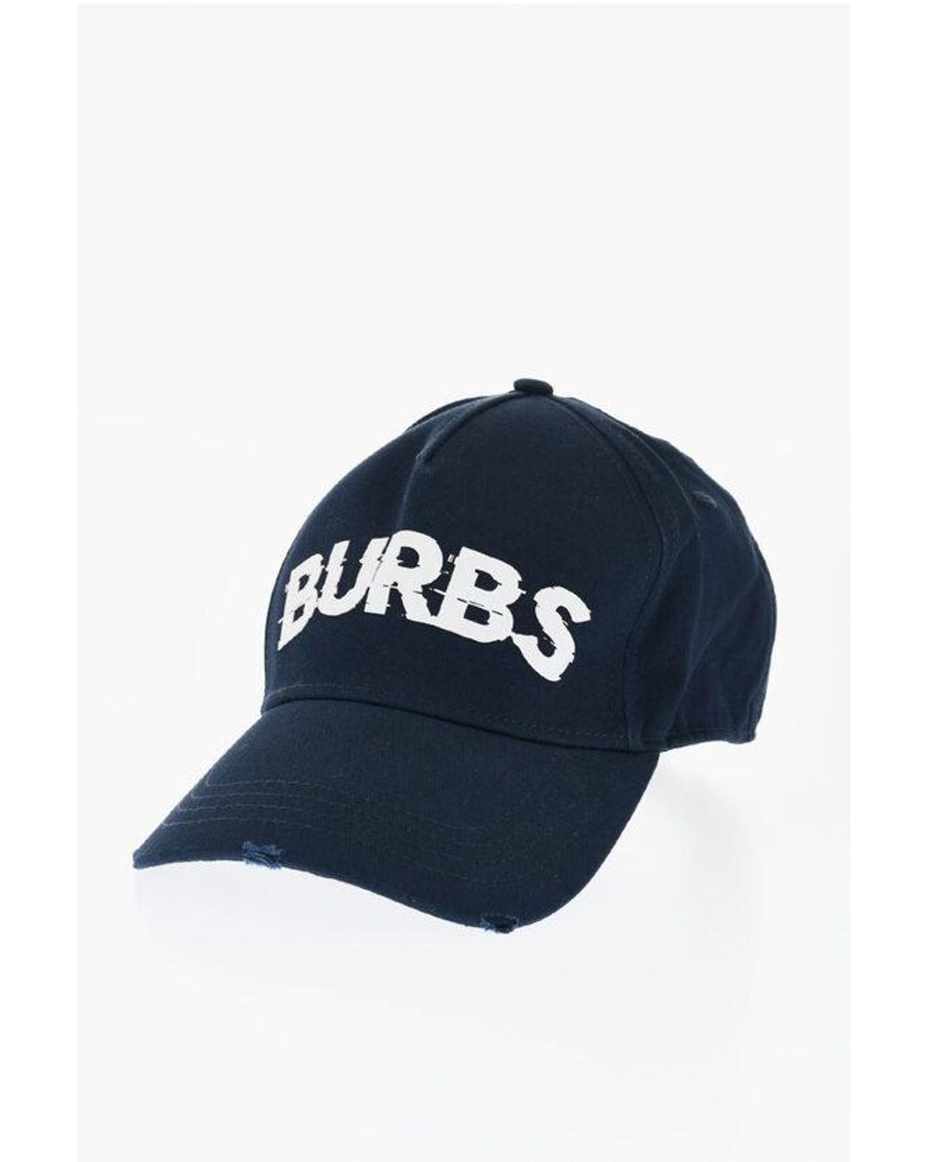 DSquared² Blue Vintage-Effect Baseball Cap With Contrast Print for men