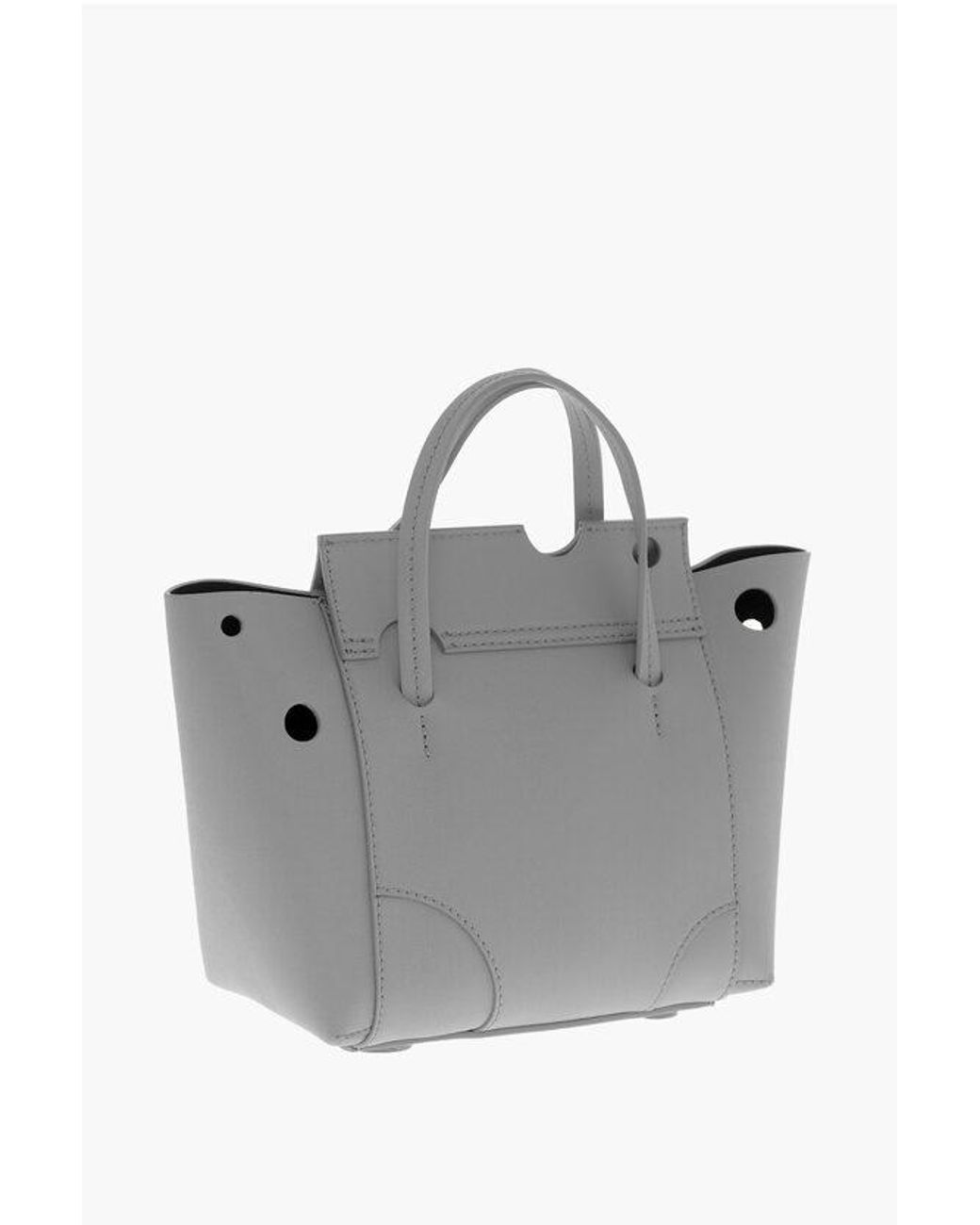 Off-White c/o Virgil Abloh Leather Burrow Tote Bag With Cut