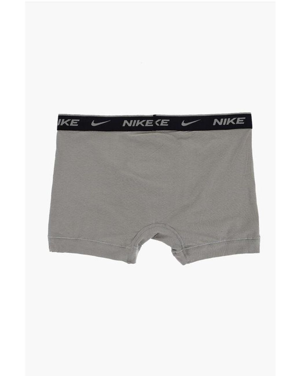 Nike White Logoed Stretch Cotton Boxer Briefs Set for men