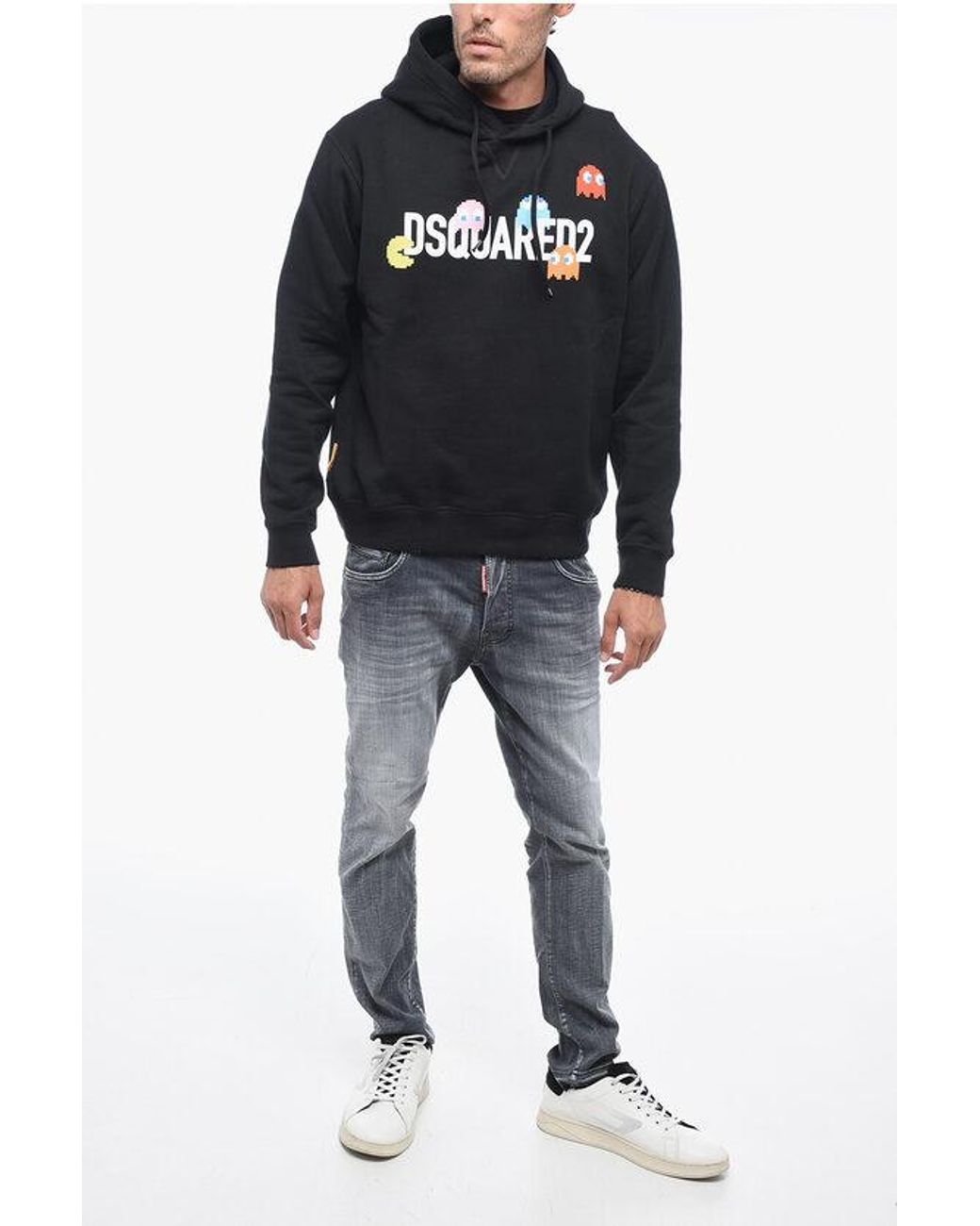 DSquared Pac Cool Fit Hoodie Sweatshirt in Black for Men Lyst UK
