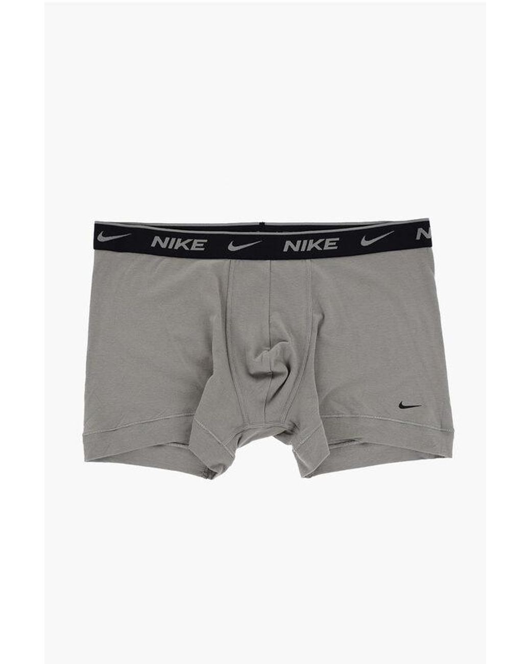 Nike White Logoed Stretch Cotton Boxer Briefs Set for men