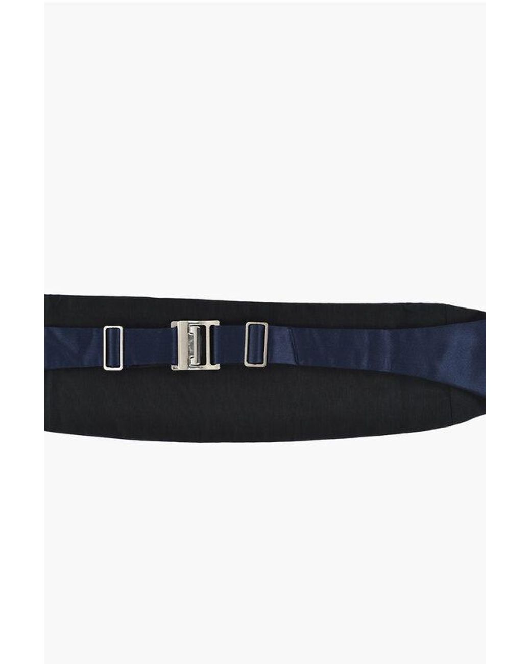 Corneliani Blue Pleated Satin Cummerbund for men