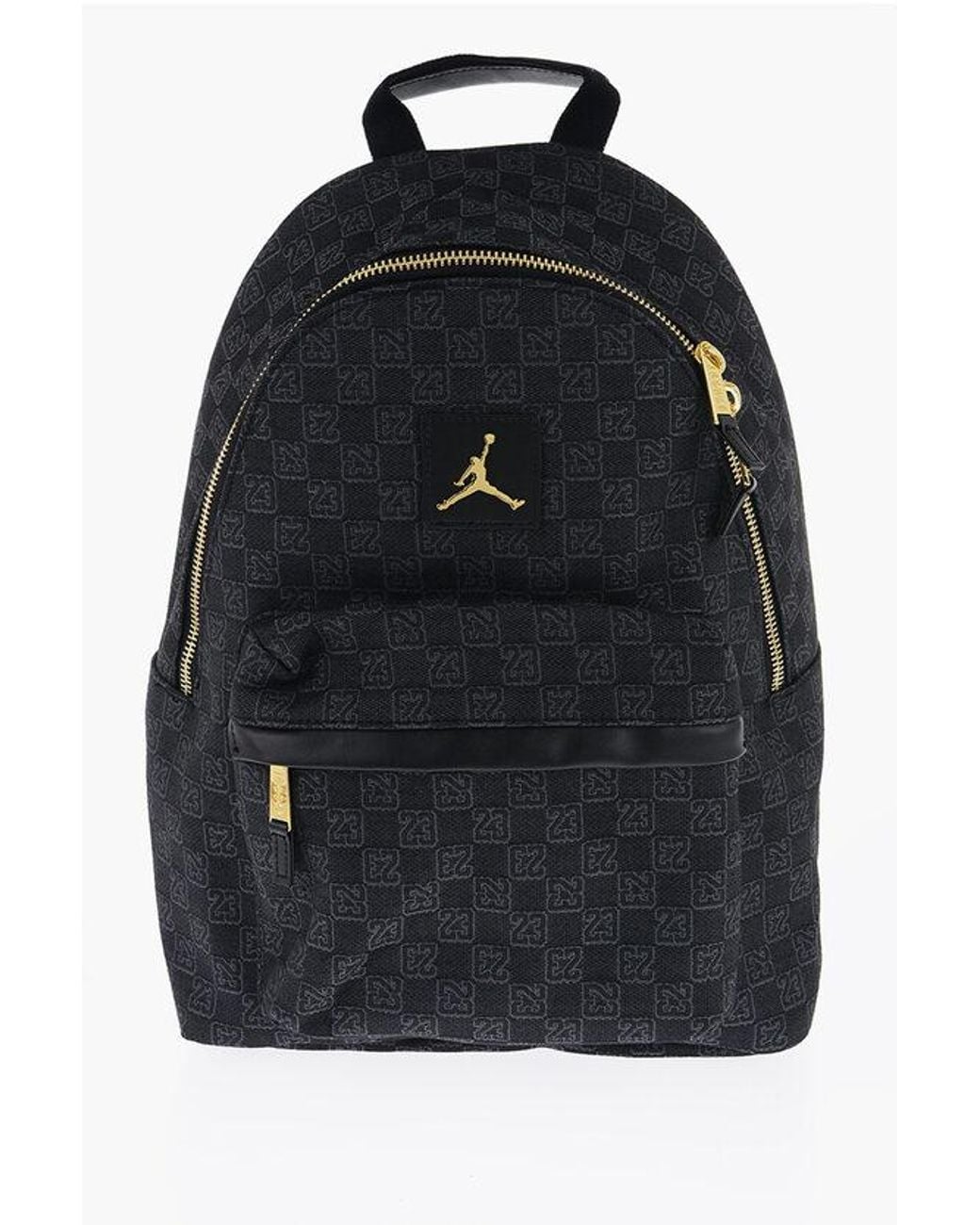 jordan backpack black gold