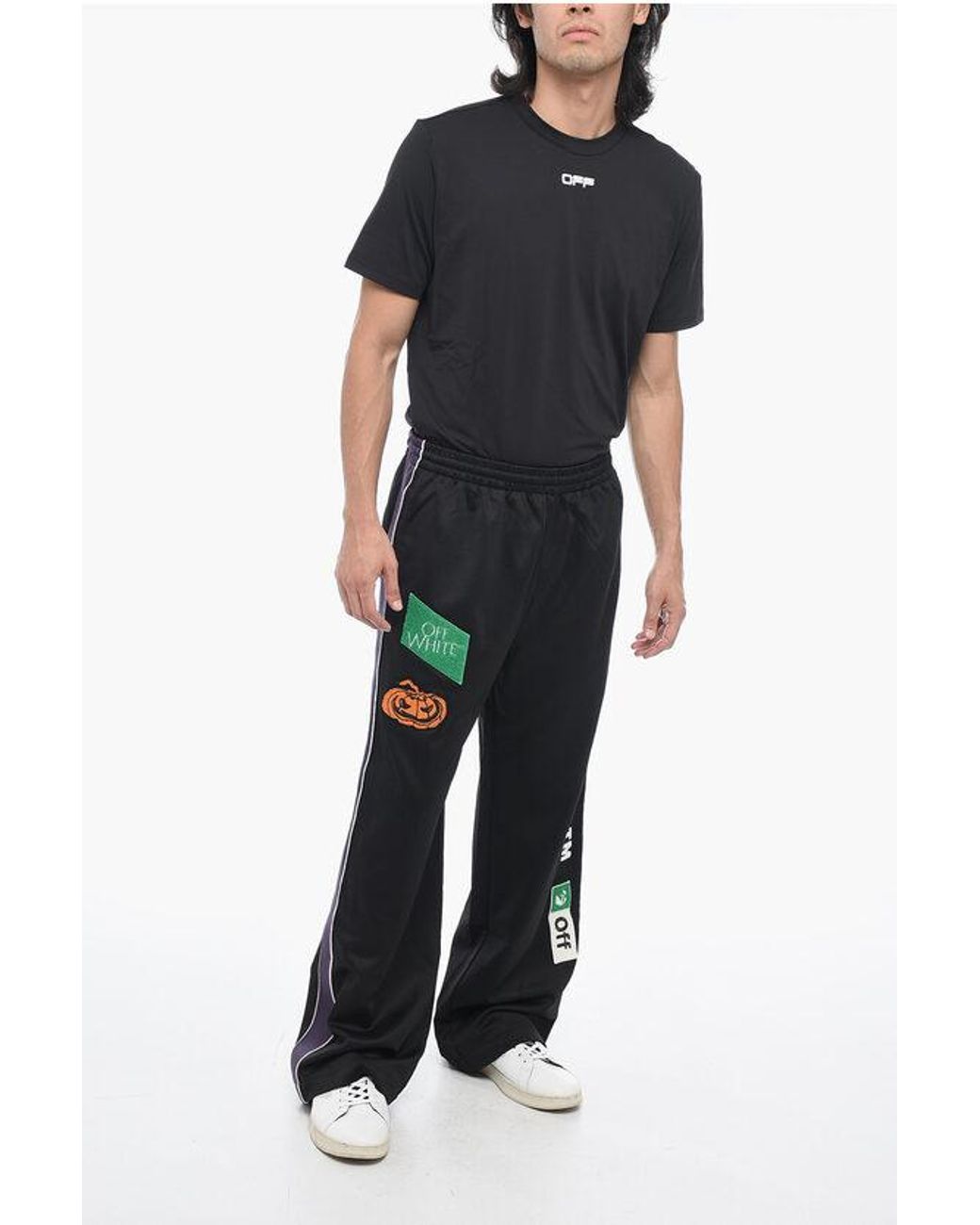 Off white black joggers sale