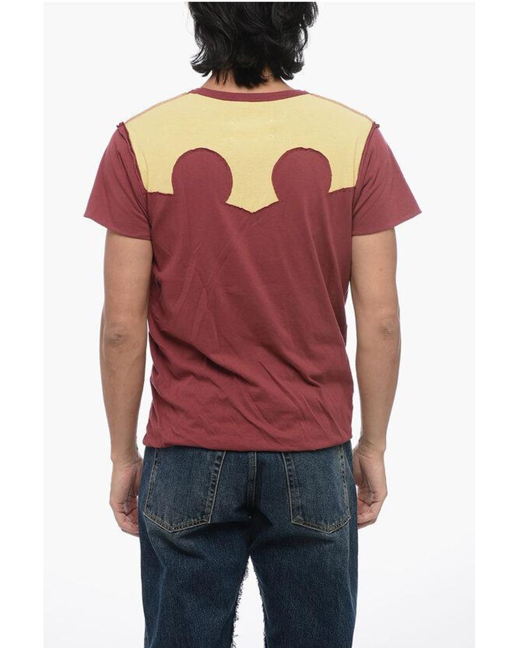 Maison Margiela Mm4 Double-Layered T-Shirt With Visible Stitching 