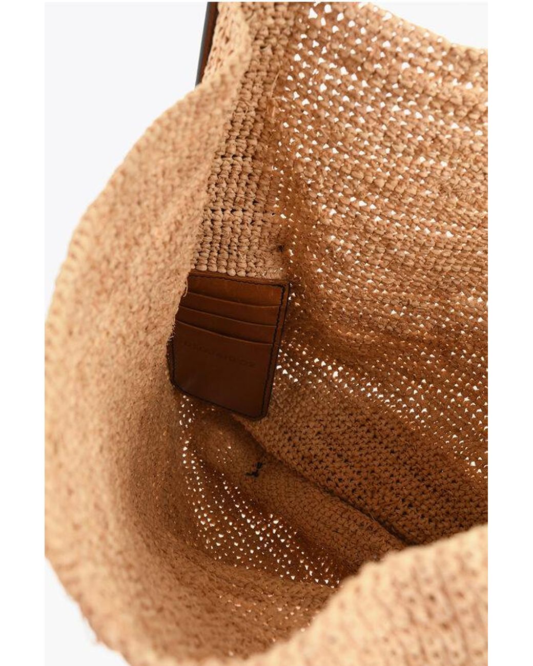 DSquared² Natural Raffia And Leather Shoulder Bag Jungle With Logo Detail