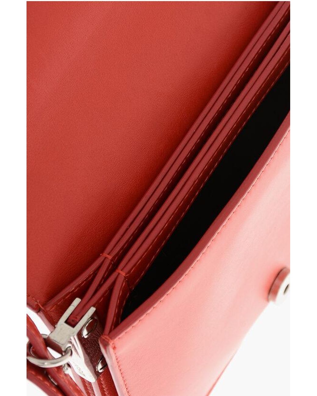 DSquared² Red Leather Shoulder Bag With Monogram