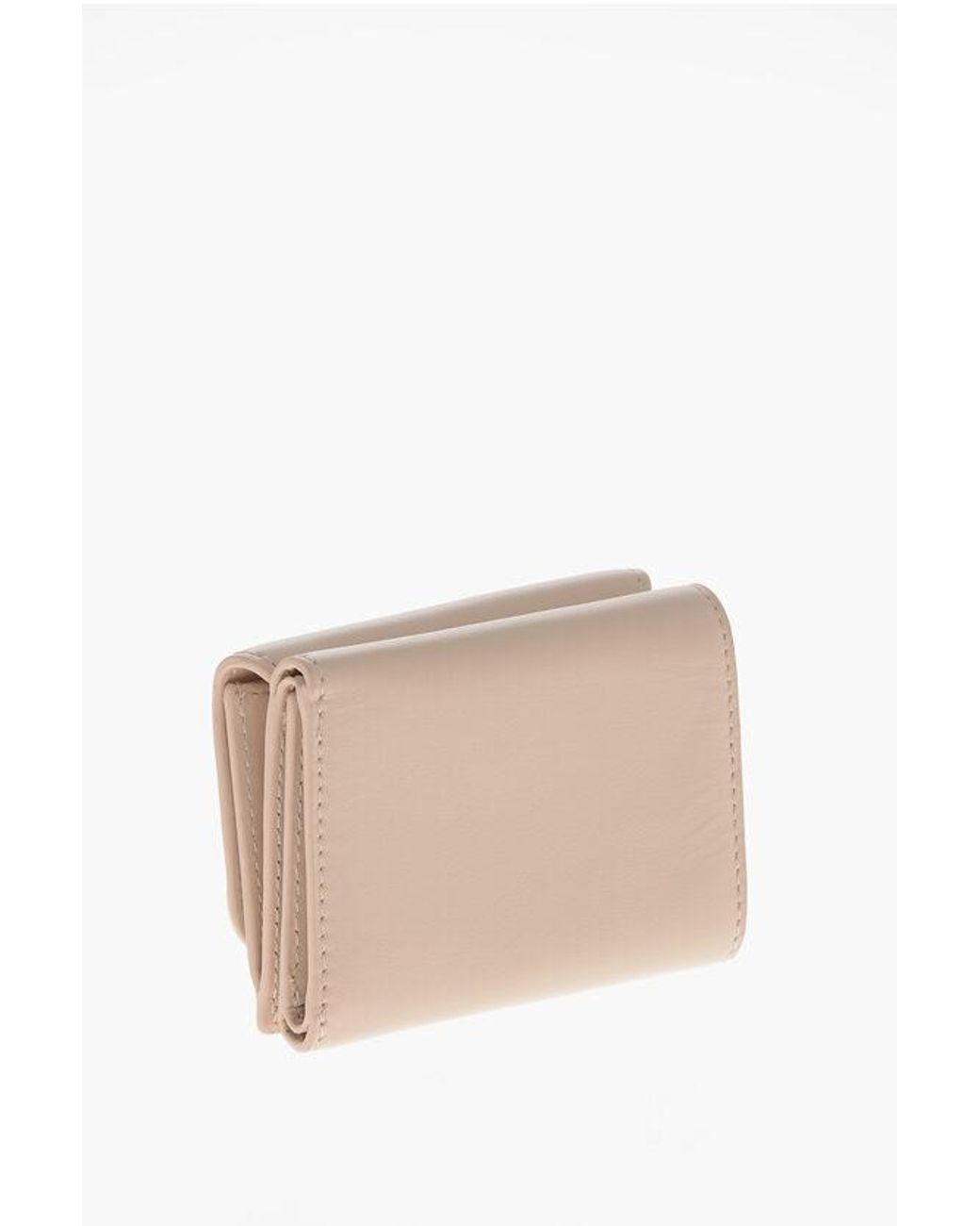 DIESEL Natural Mini Vegan Leather Wallet With Maxi Monogram
