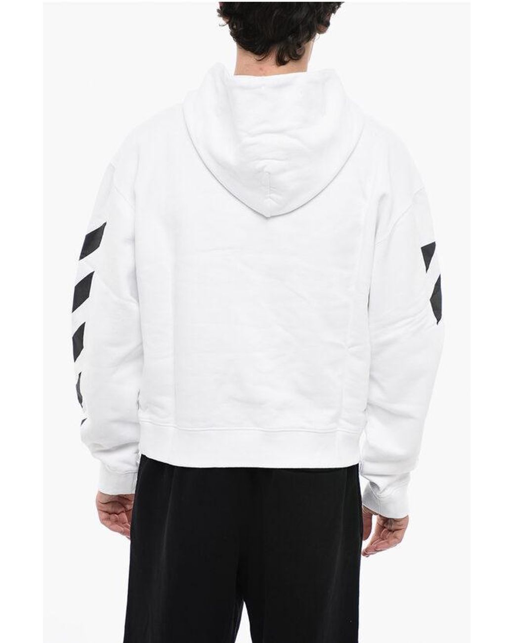【Off White】DIAG HELVETICA OVER HOODIE ★関税送料込み OFF-WHITE Diagonal Helvetica Oversized Hoodie White/Black