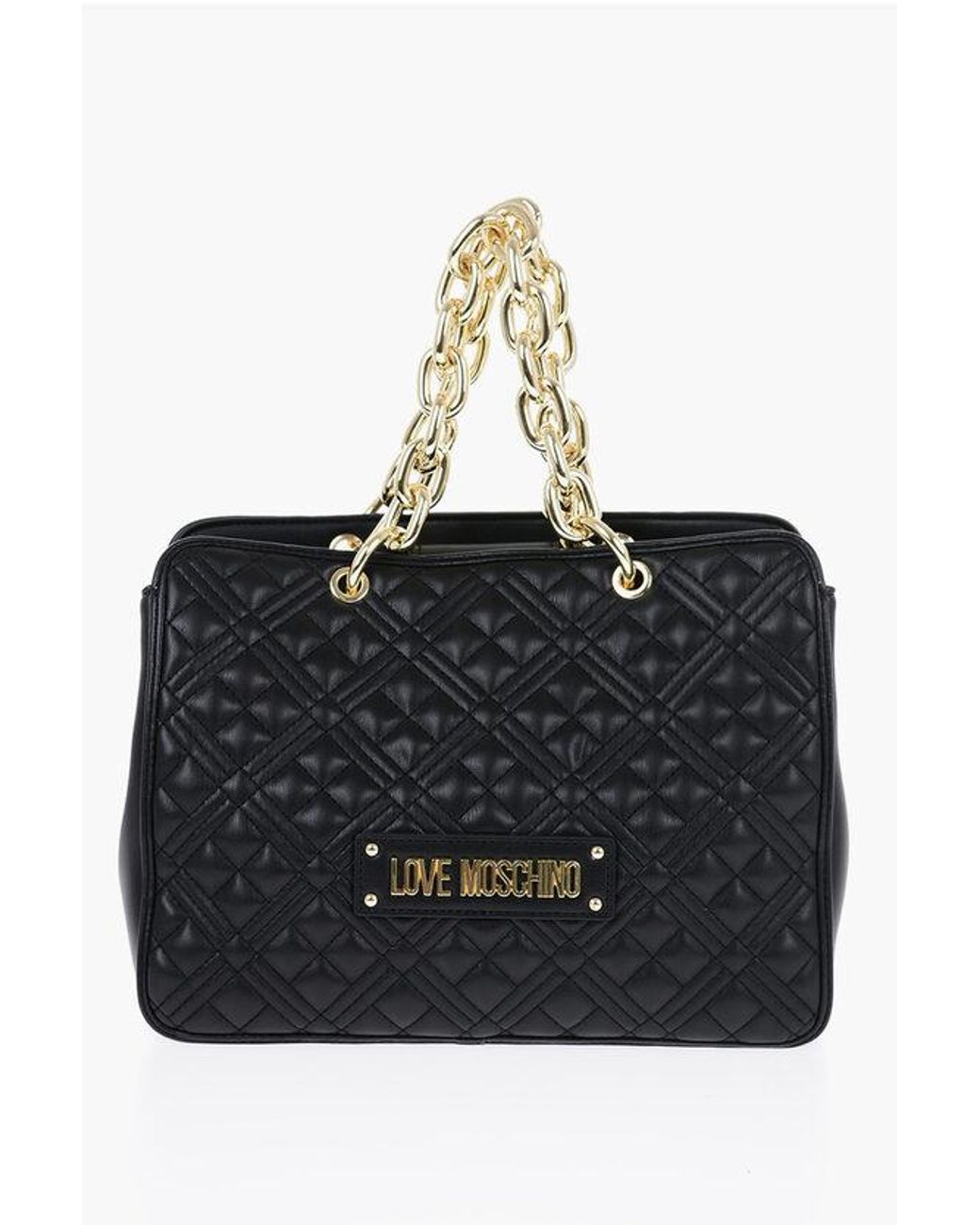 Quilted handbag with chain detail hotsell