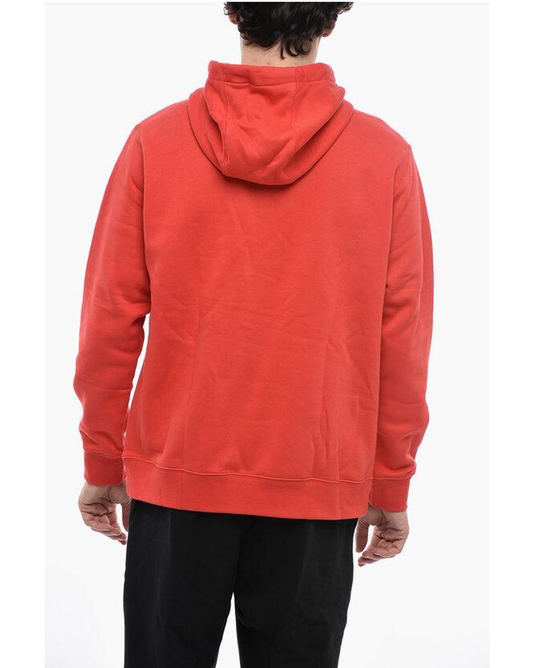 Nike Solid Color Hoodie With Maxi Patch Pocket in Red for Men Lyst UK