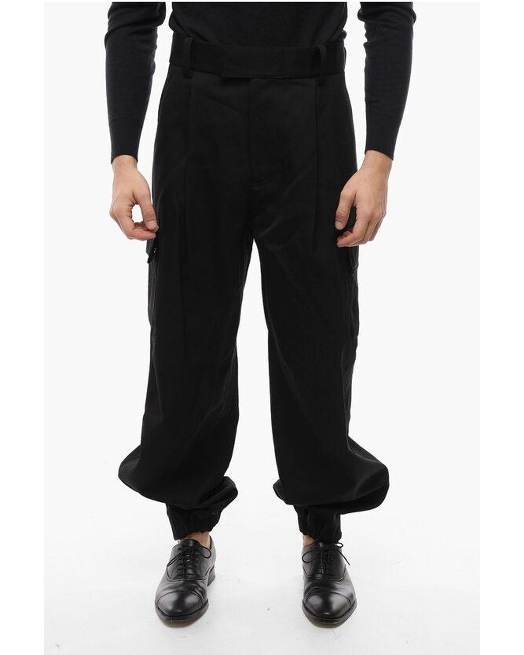 【関税＆送料込み】Bottega Veneta Wool Cargo Pants Bottega Veneta - Wool gabardine cargo pants Bottega Veneta