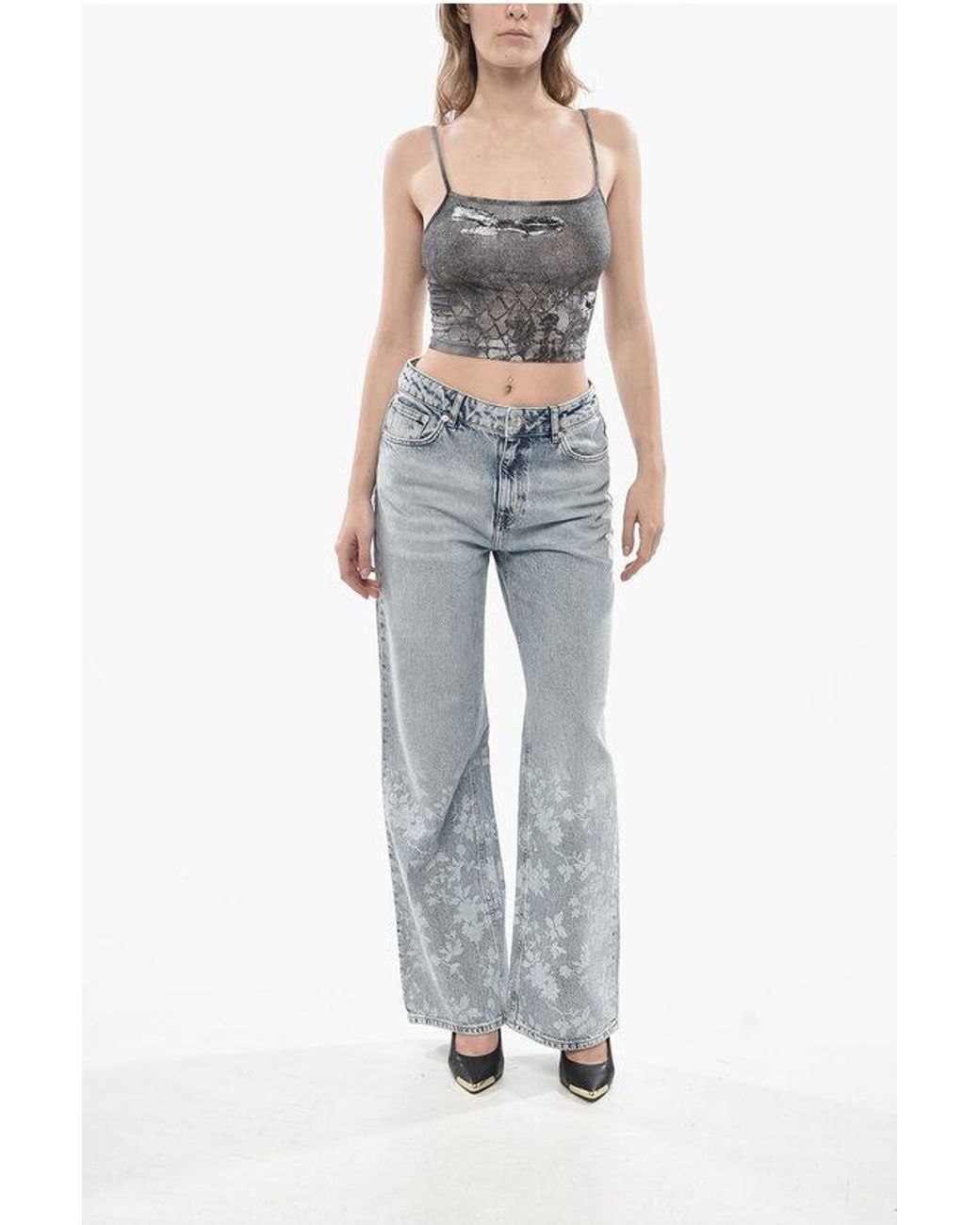 Holzweiler Regular-Fit Jeans With Floral Pattern 26Cm in Blue | Lyst UK