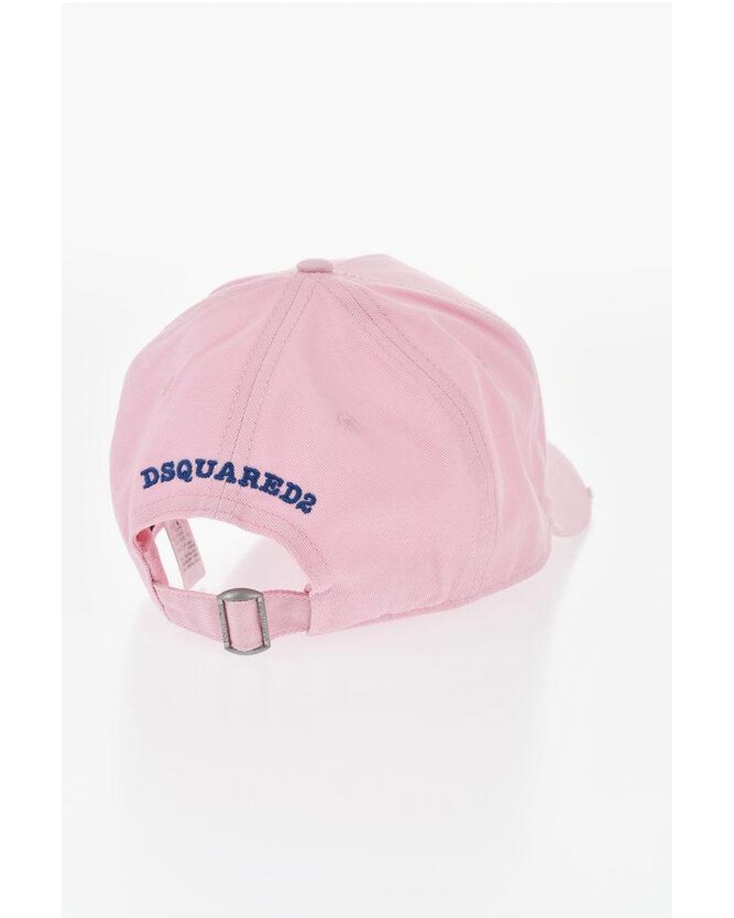 DSquared² Pink Solid-Color Baseball Hat Rocco With Contrast Print for men
