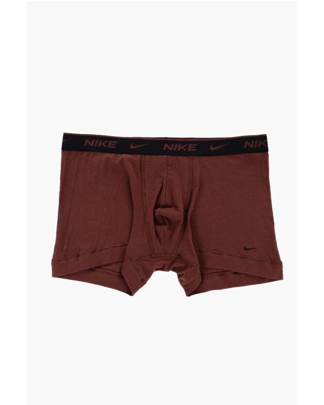 Nike White Logoed Stretch Cotton Boxer Briefs Set for men