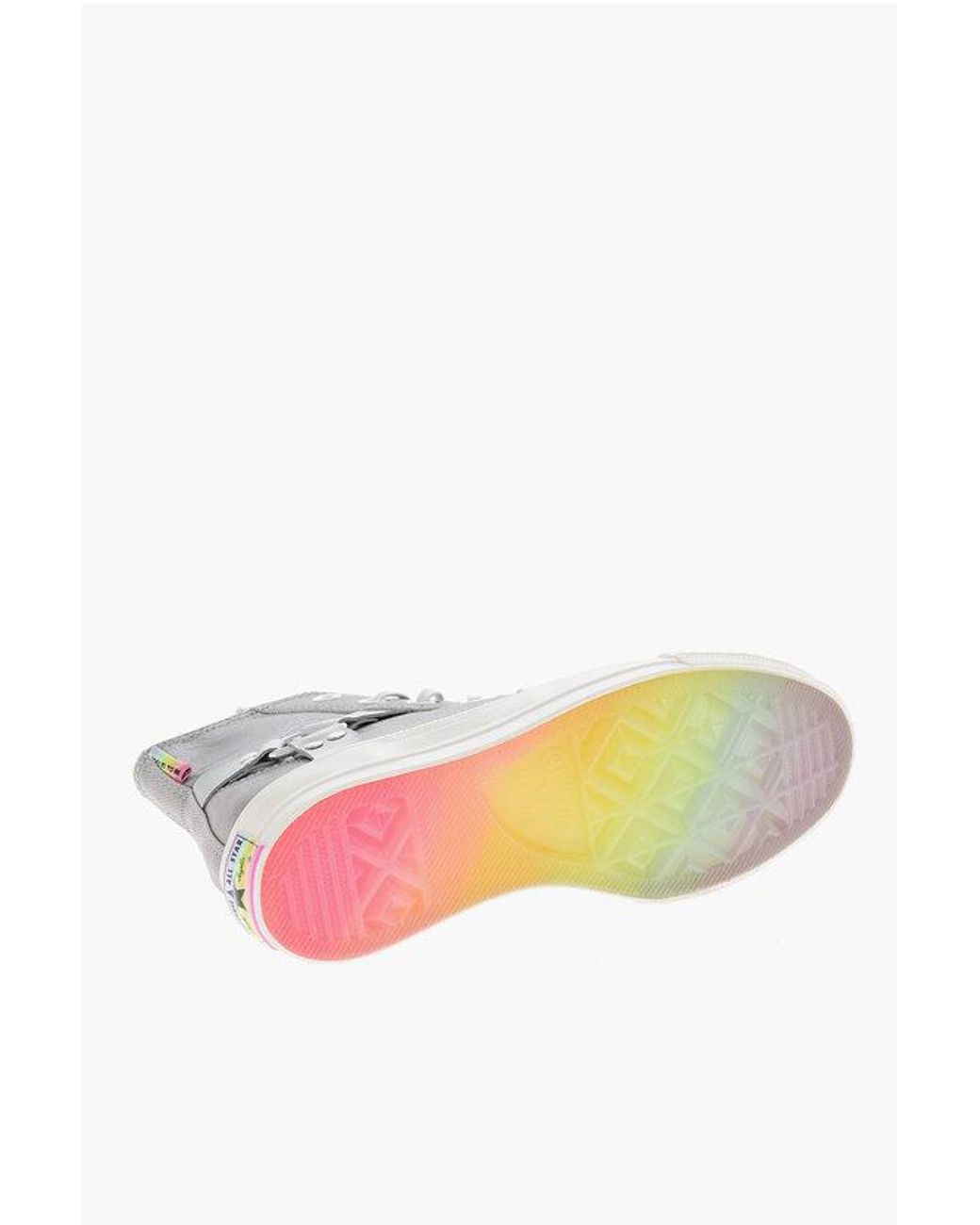 Converse Gray All Star Chuck Taylor High-Top Faux Leather Sneakers With Mu for men