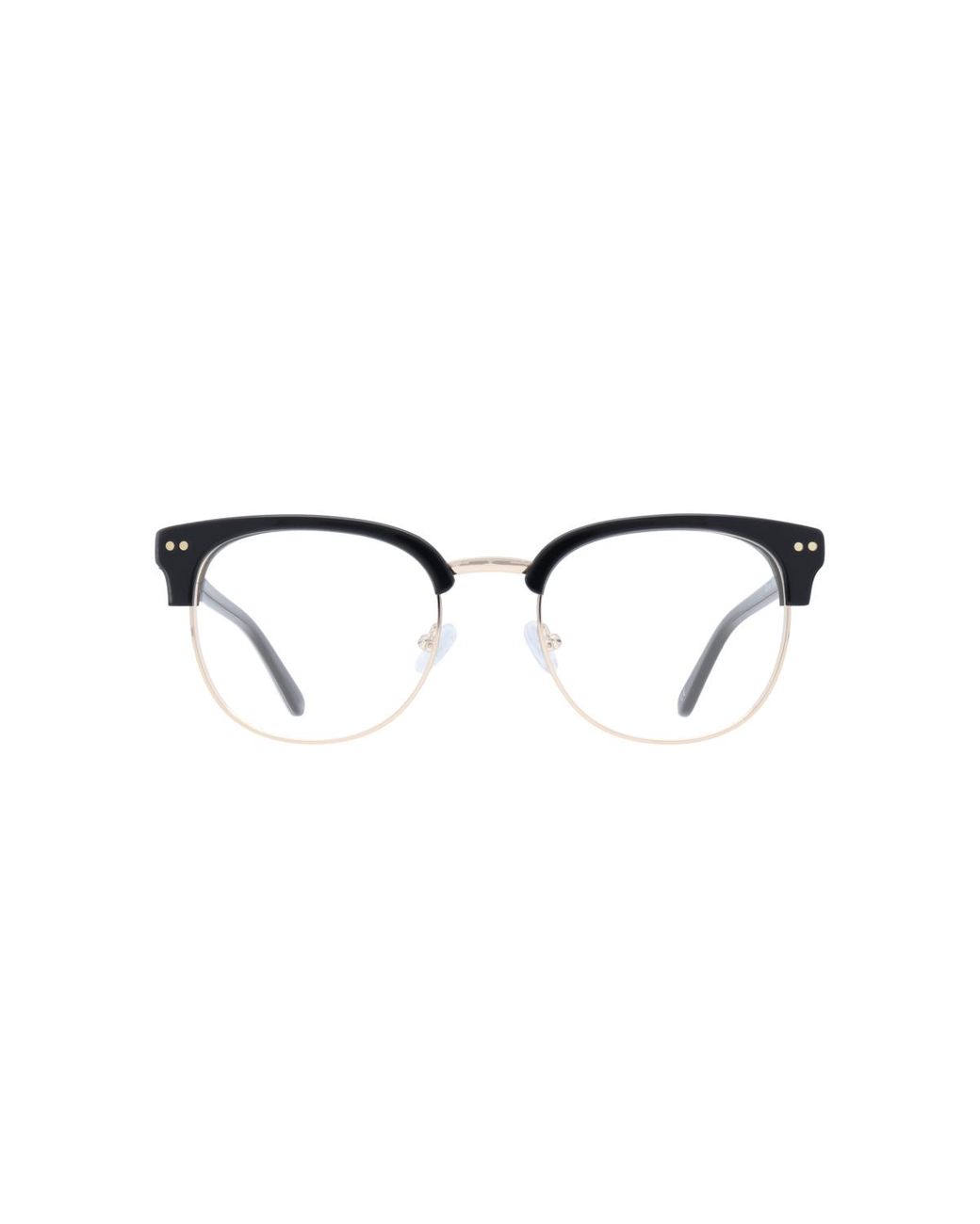 London Retro Black Square Metal Eyeglasses Online for men