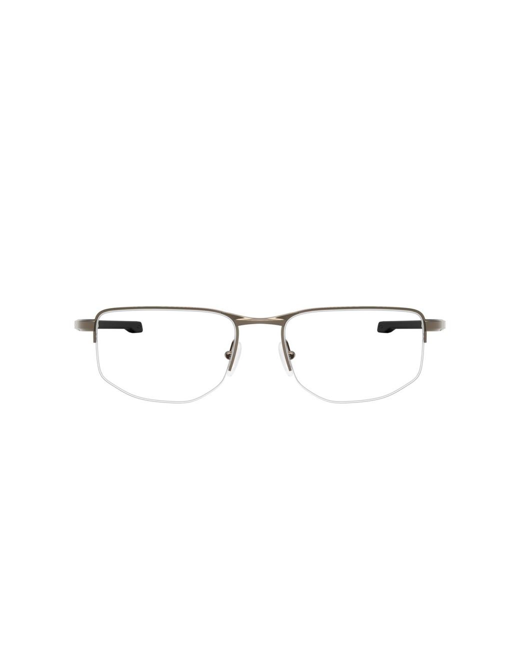 Oakley Black Rectangle Metal Eyeglasses Online for men