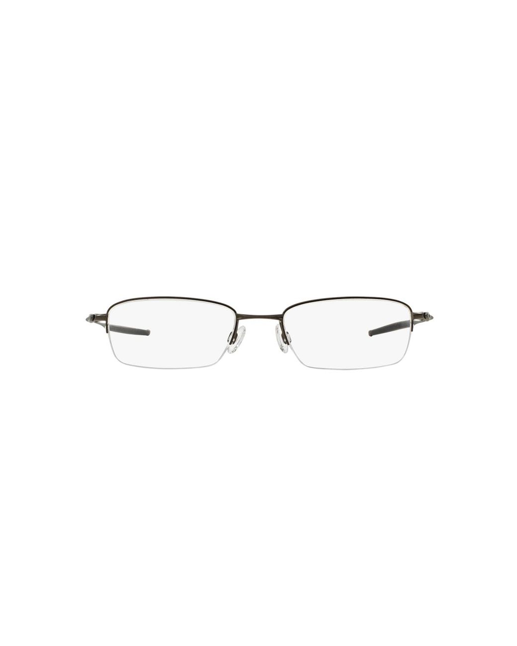 Oakley Black Rectangle Metal Eyeglasses Online for men