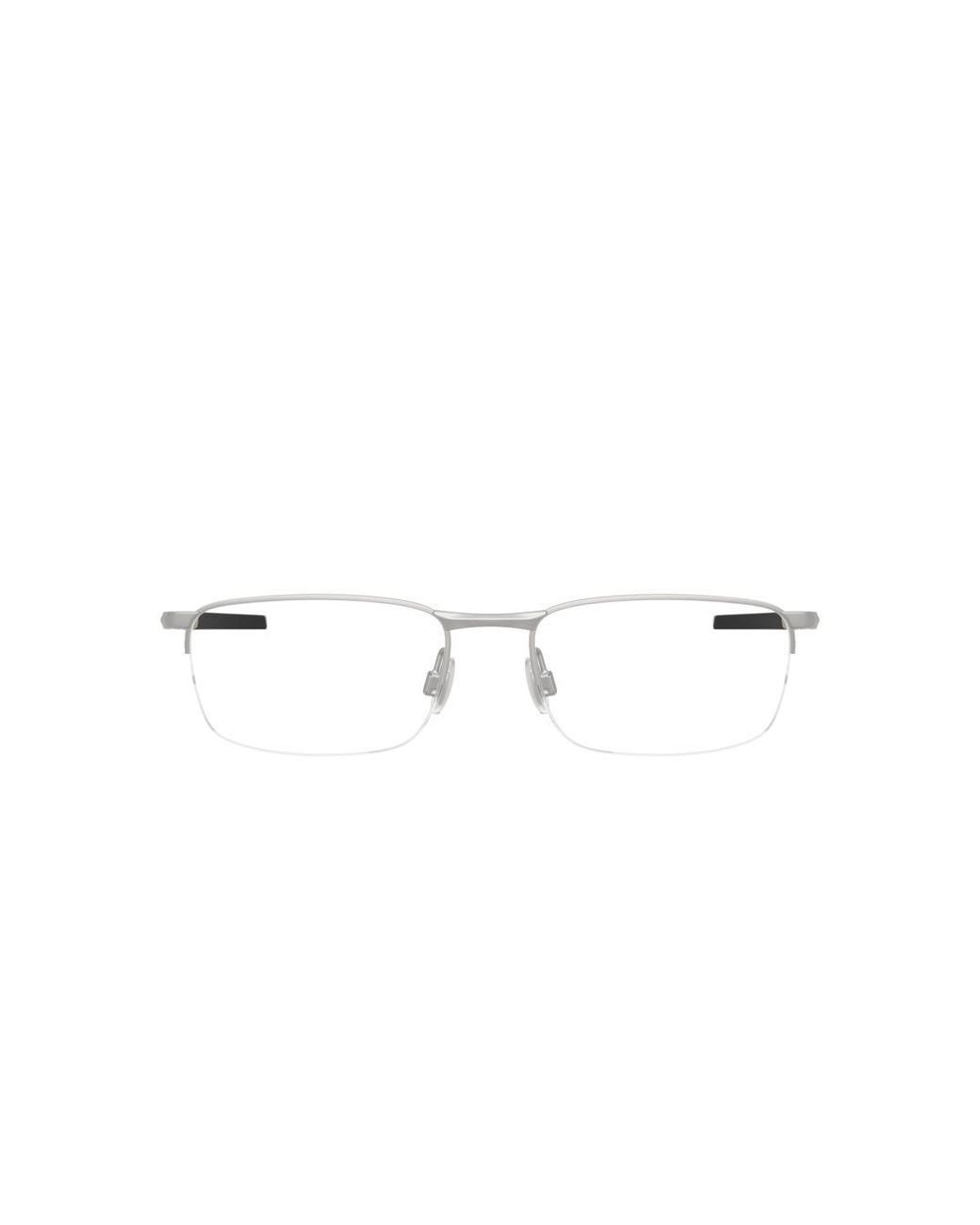 Oakley Black Rectangle Metal Eyeglasses Online for men