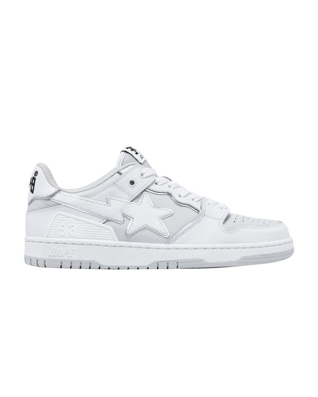A Bathing Ape Sk8 Sta #3 L 'white Silver' | Lyst