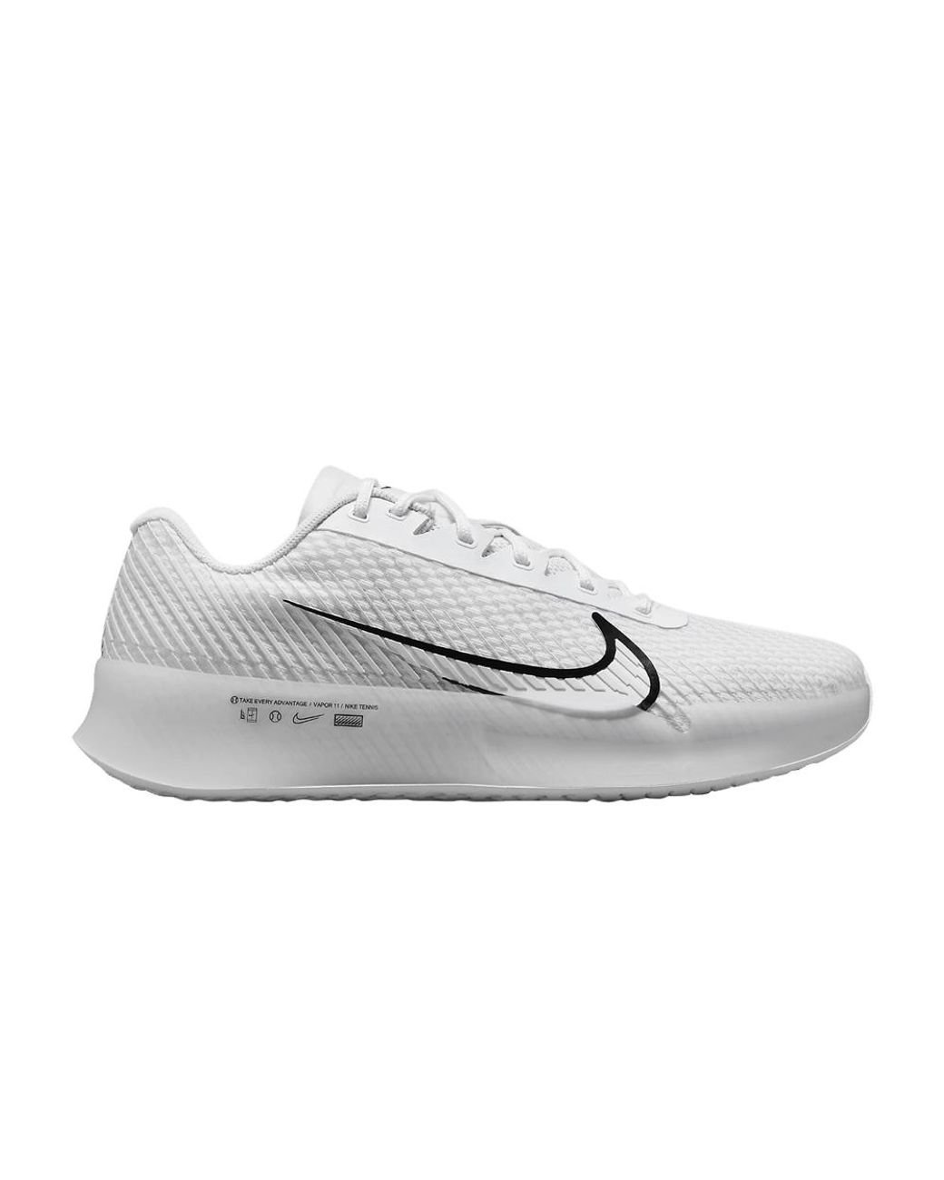 Nike Court Air Zoom Vapor 11 Hc 'white Black' in Gray for Men | Lyst