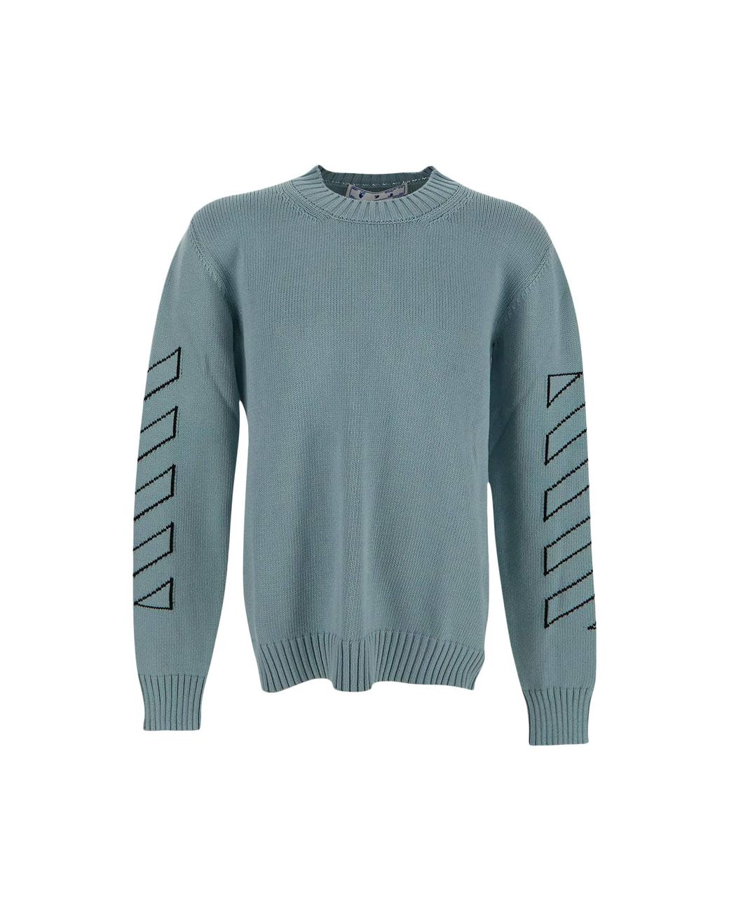 Off-White c/o Virgil Abloh Diag Outline Knit Crewneck 'ice Black