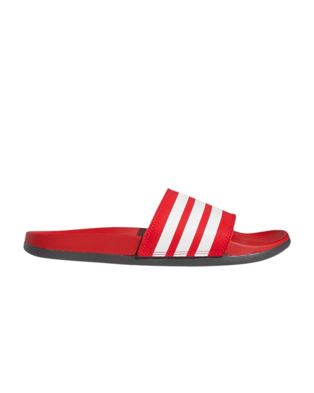 adidas Adilette Comfort Slides 'scarlet White' in Red for Men | Lyst
