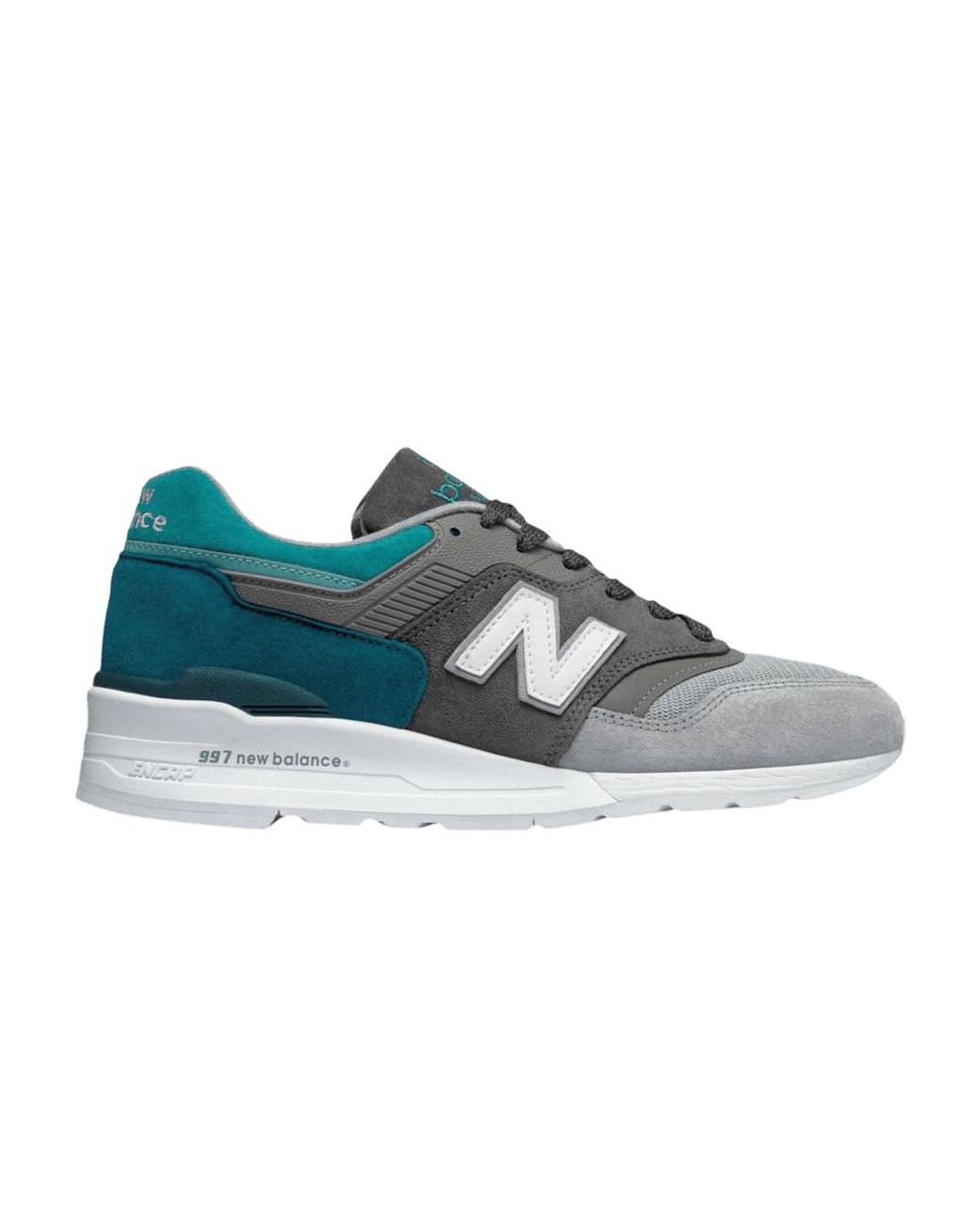 New Balance 997 Made In The Usa 'grey Turquoise' in Blue for Men | Lyst