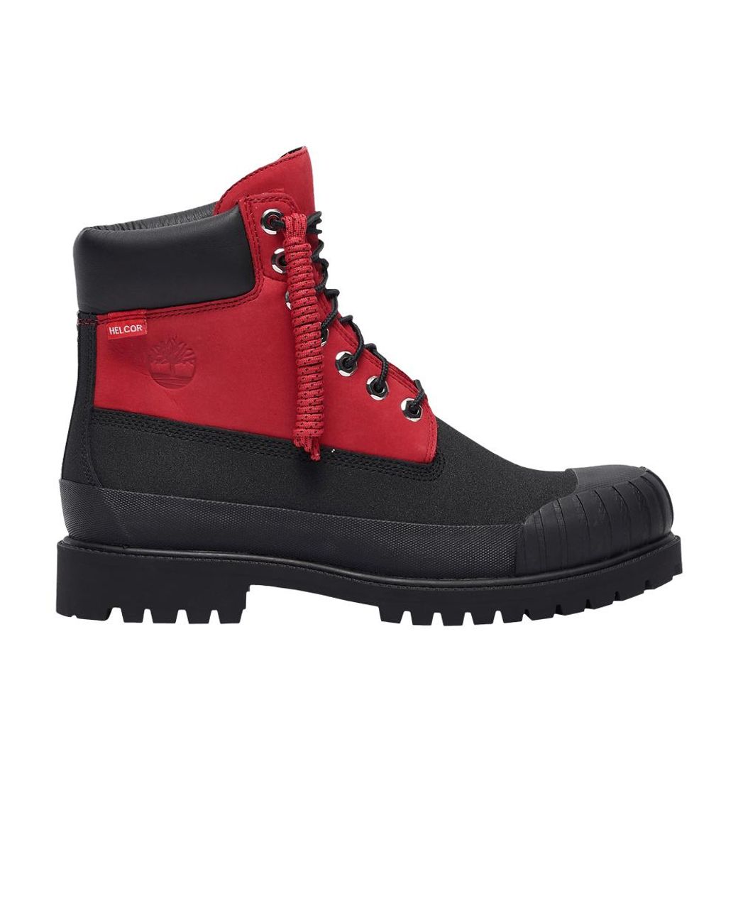 Timberland 6 Inch Premium Helcor Boot 'black Red' for Men | Lyst