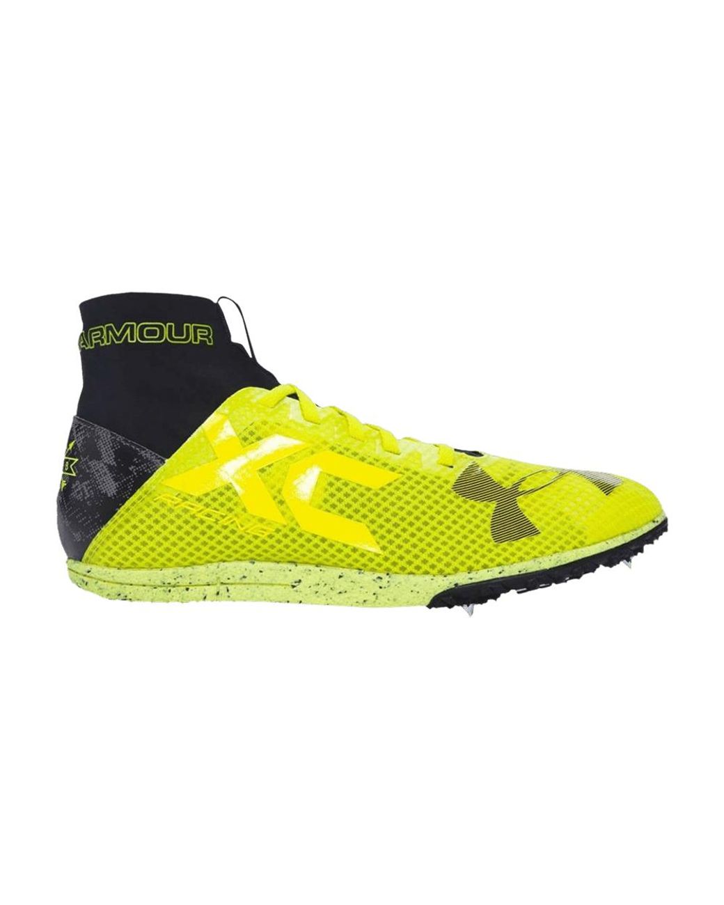 Under Armour Charged Bandit Xc Spike 'flash Black' in Yellow for Men | Lyst