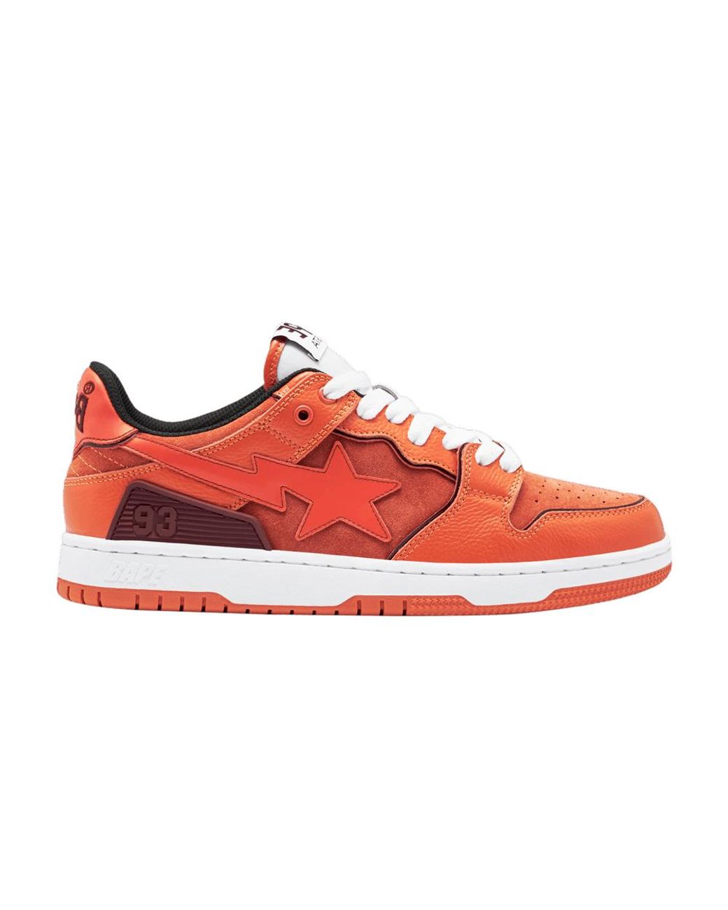A Bathing Ape Sk8 Sta #2 L 'orange' in Red | Lyst