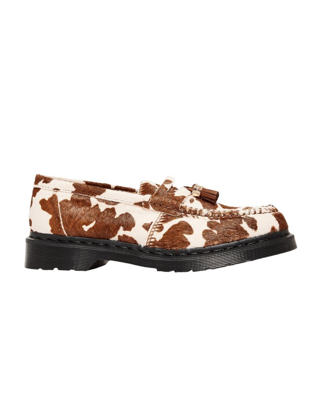 Dr. Martens Men's Brown Supreme X Penton Tassel Loafer 'cow Print'