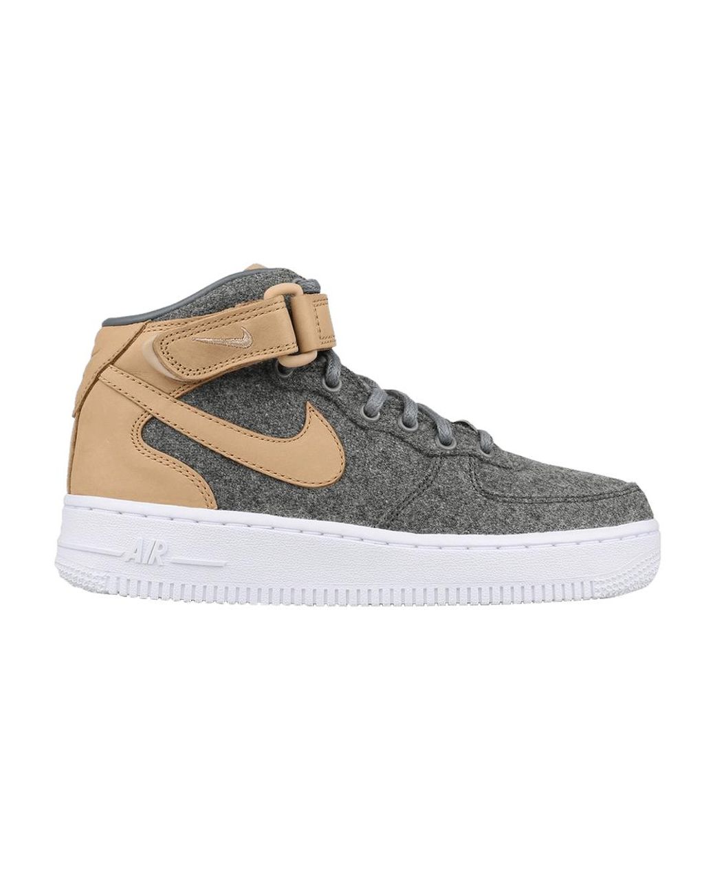Nike Air Force 1 07 Mid Leather Premium 'cool Grey' in Gray | Lyst