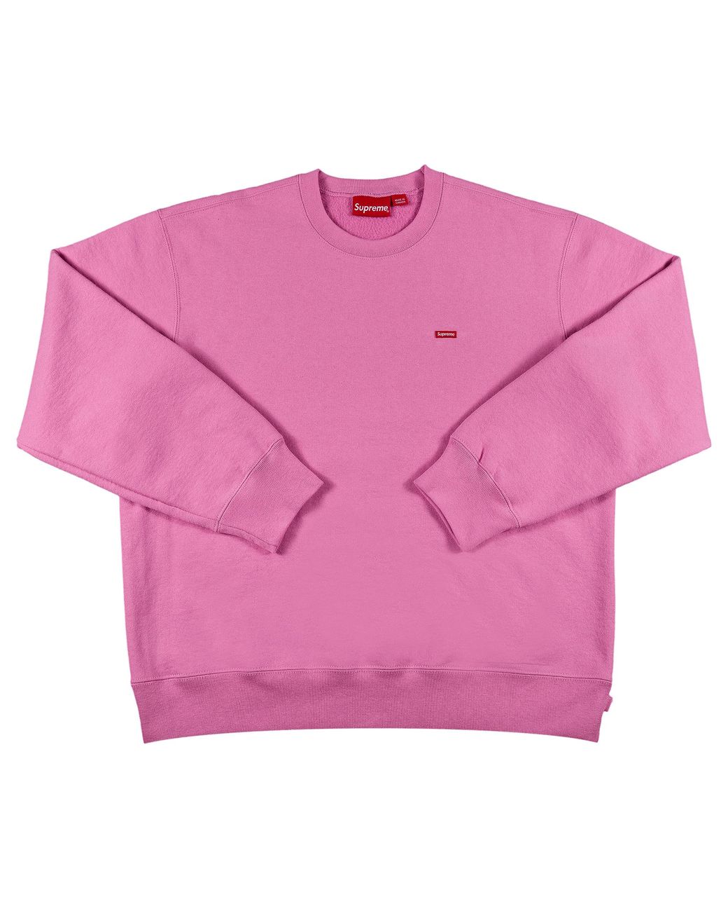 Supreme Small Box Crewneck 'bright Pink' for Men | Lyst