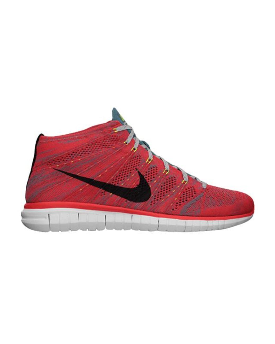 Nike Free Flyknit Chukka in Red for Men | Lyst