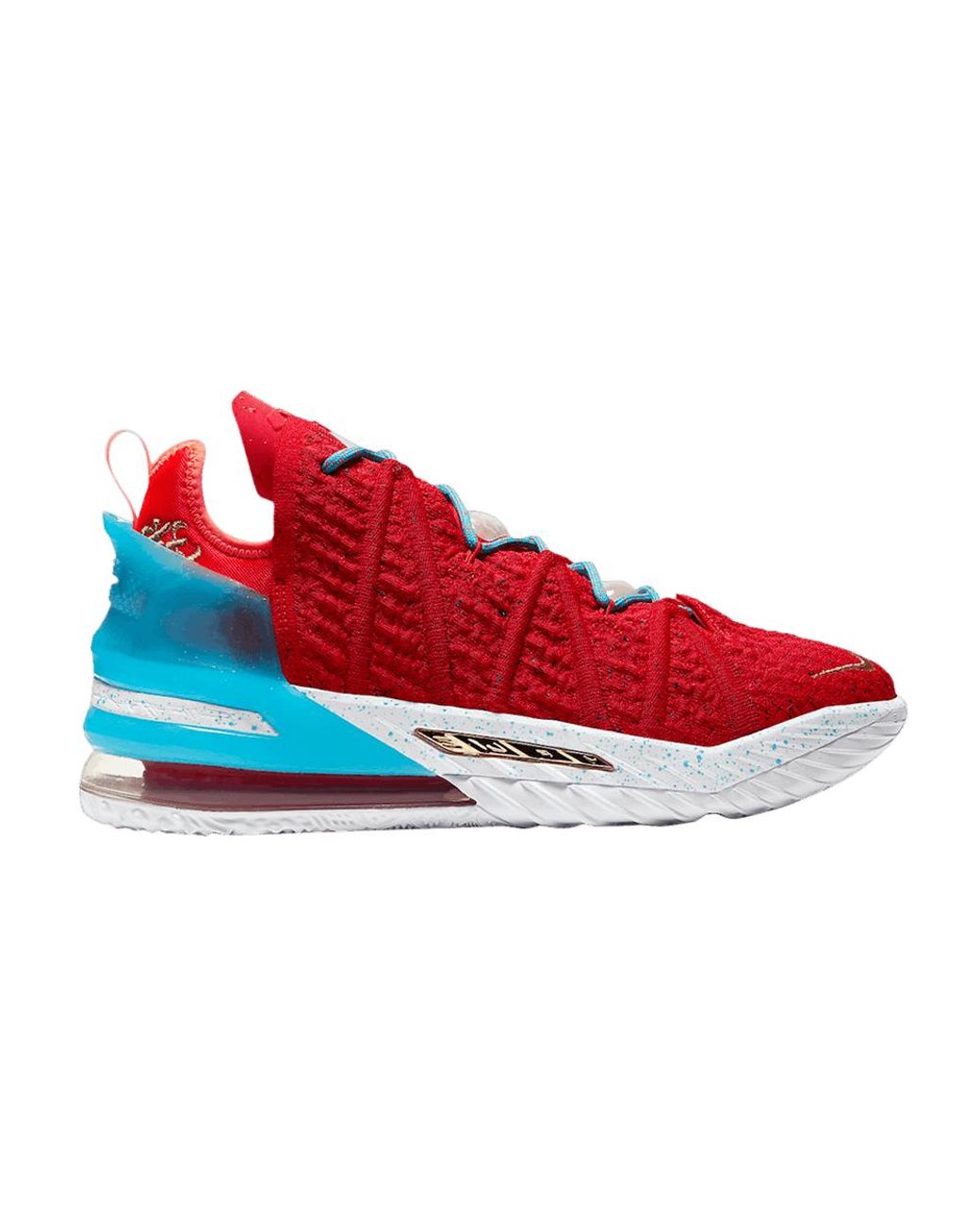 lebron 18 red and white