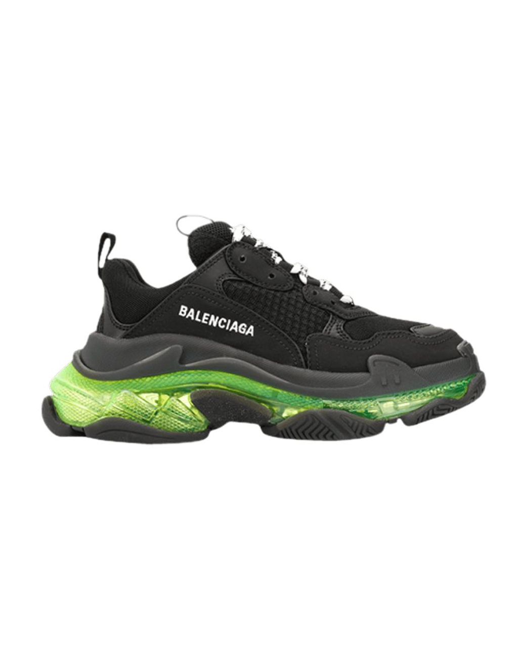 Balenciaga Triple S 'black Yellow Fluo' in Green | Lyst