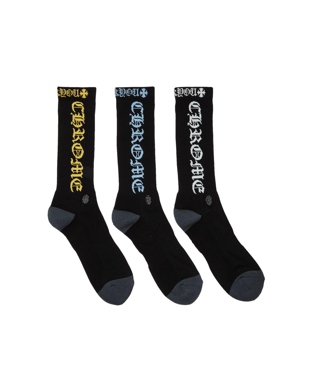 Chrome Hearts Socks (3 Packs) 'multicolor' in Black for Men | Lyst