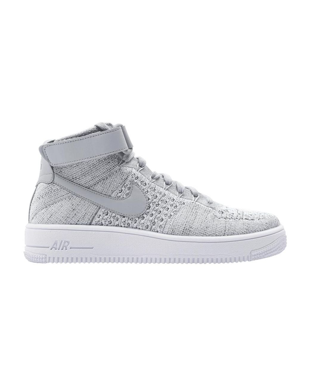 Nike Air Force 1 Ultra Flyknit Mid 'wolf Grey' in Gray for Men | Lyst
